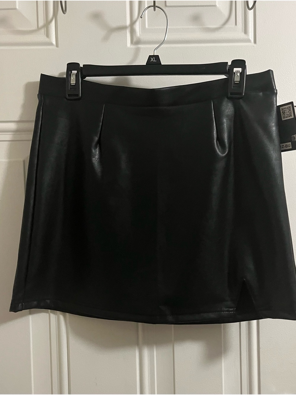 Faux Leather Black Mini Skirt